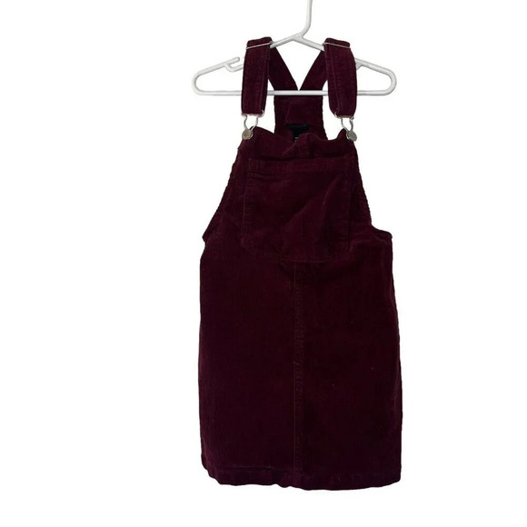 Art Class Girls Corduroy Burgundy Purple Overalls Dress Medium 7/8 Solid Pattern - Picture 1 of 5